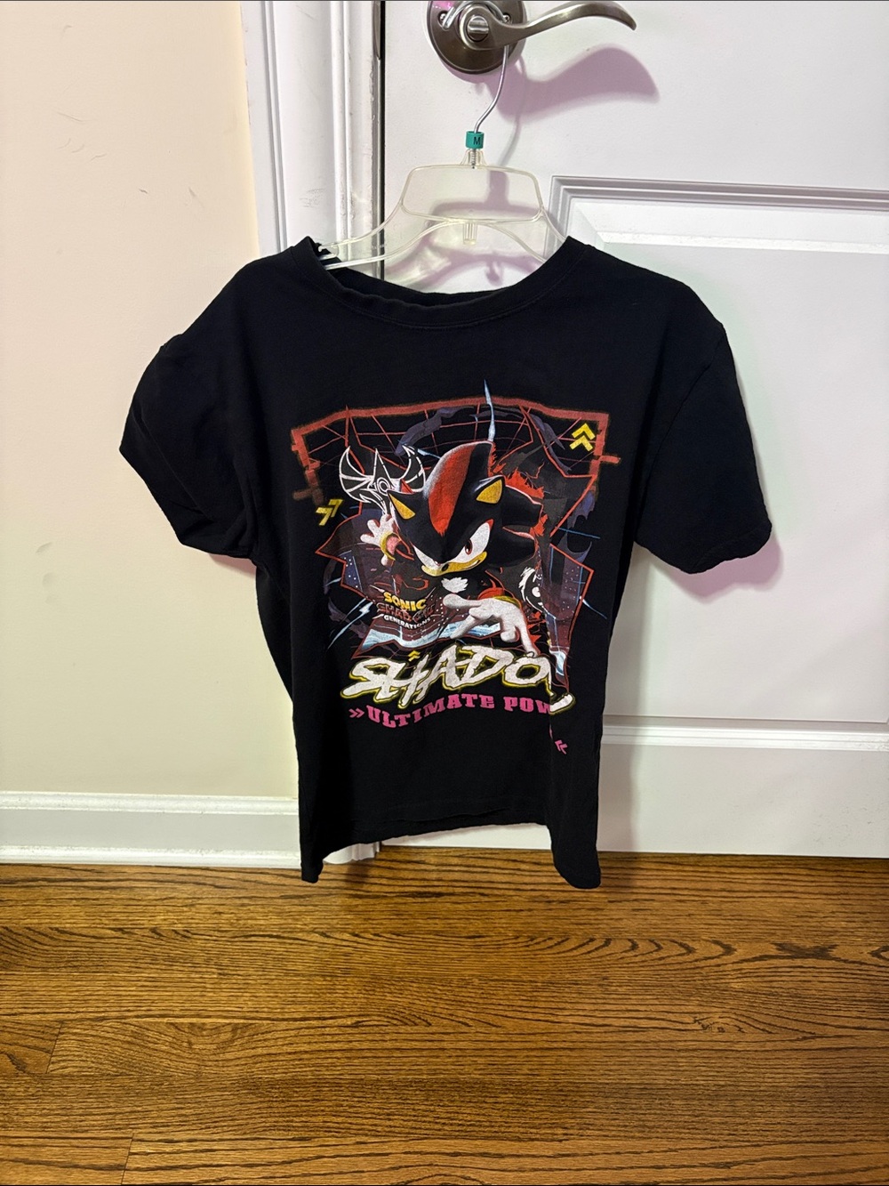 Shadow the Hedgehog Black Graphic Short Sleeve Tee